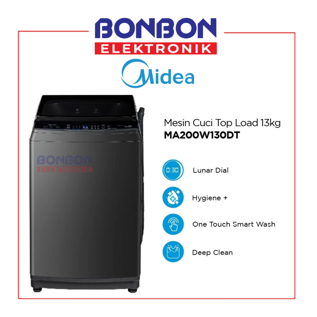 Midea Mesin Cuci 1 Tabung 13 kg MA200W130DT / MA 200W 130DT / MA-200W130DT - One