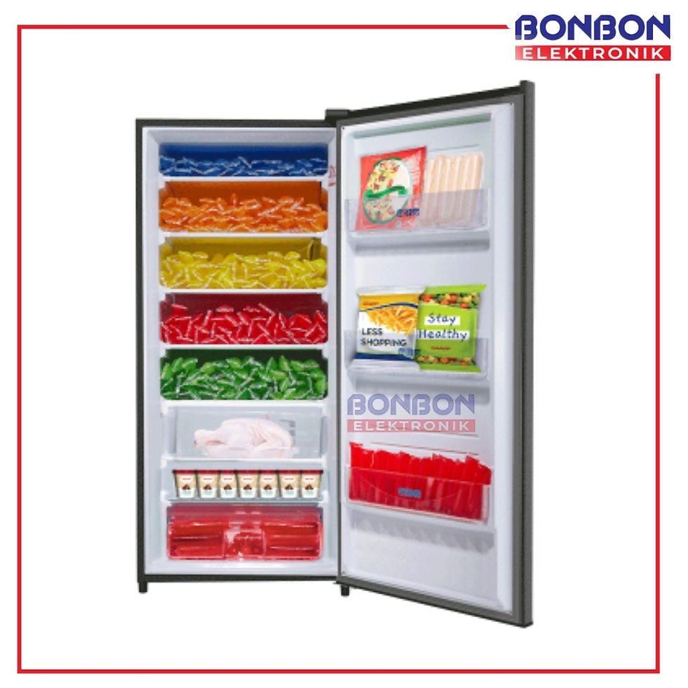 Thumbnail: SHARP Standing Freezer 6 Rak 158L FJ M186A HS / FJM186AHS / FJM186