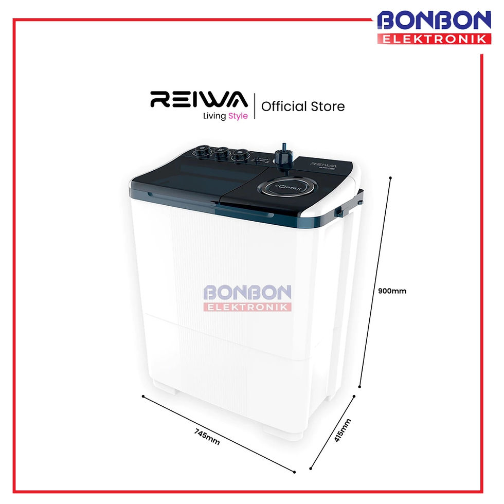 Thumbnail: Reiwa Mesin Cuci 2 Tabung 7Kg WS-0803MTBL / WS 0803 MTBL / WS0803 Midnight Blue