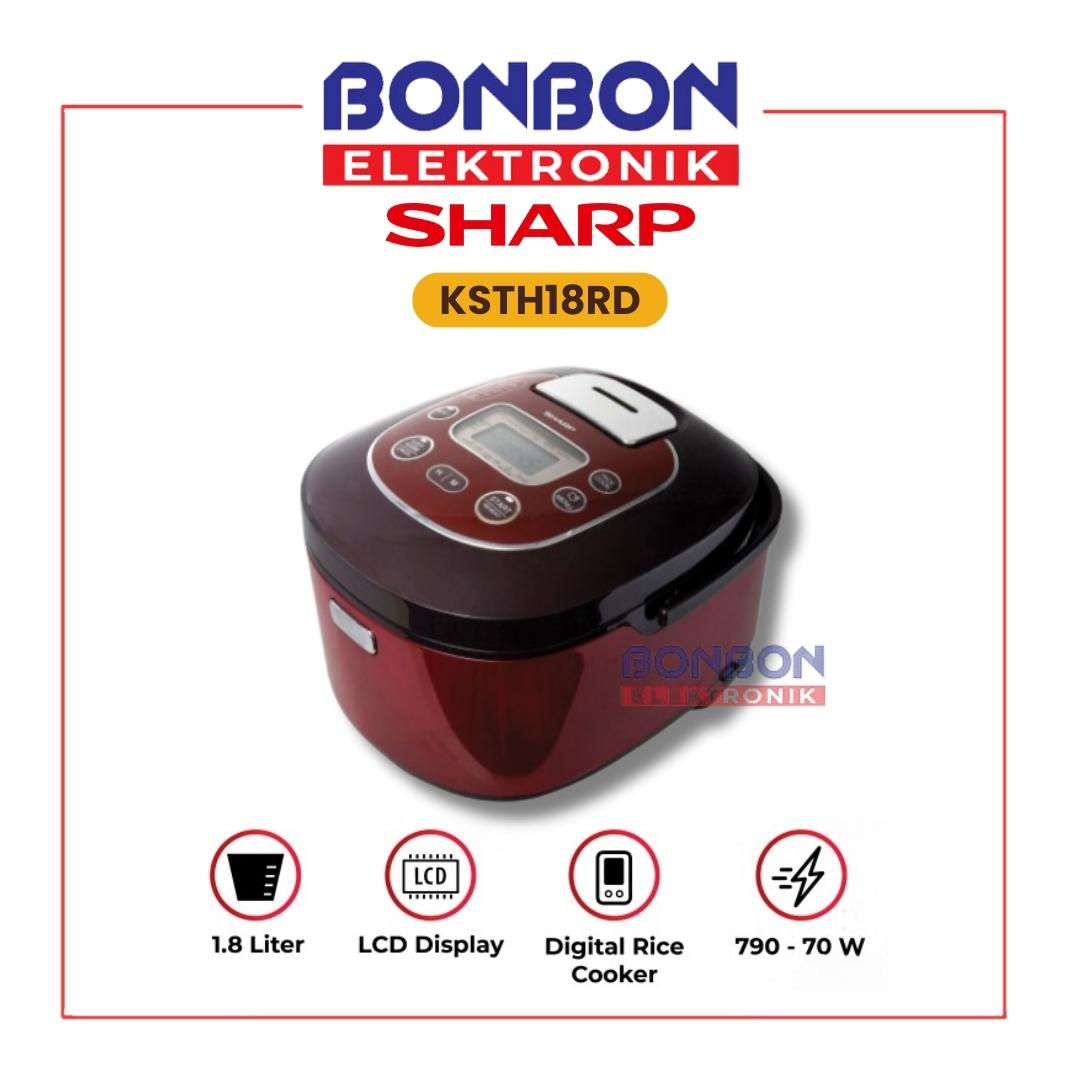 SHARP Digital Rice Cooker 1.8 Liter KS-TH18 / KS TH18 RD / KSTH18