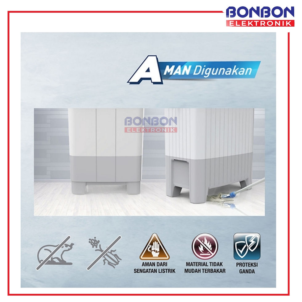 Thumbnail: Panasonic Mesin Cuci 2 Tabung 9KG NA-W90FCV3A / Twin Tub 9 KG Washing Machine KU
