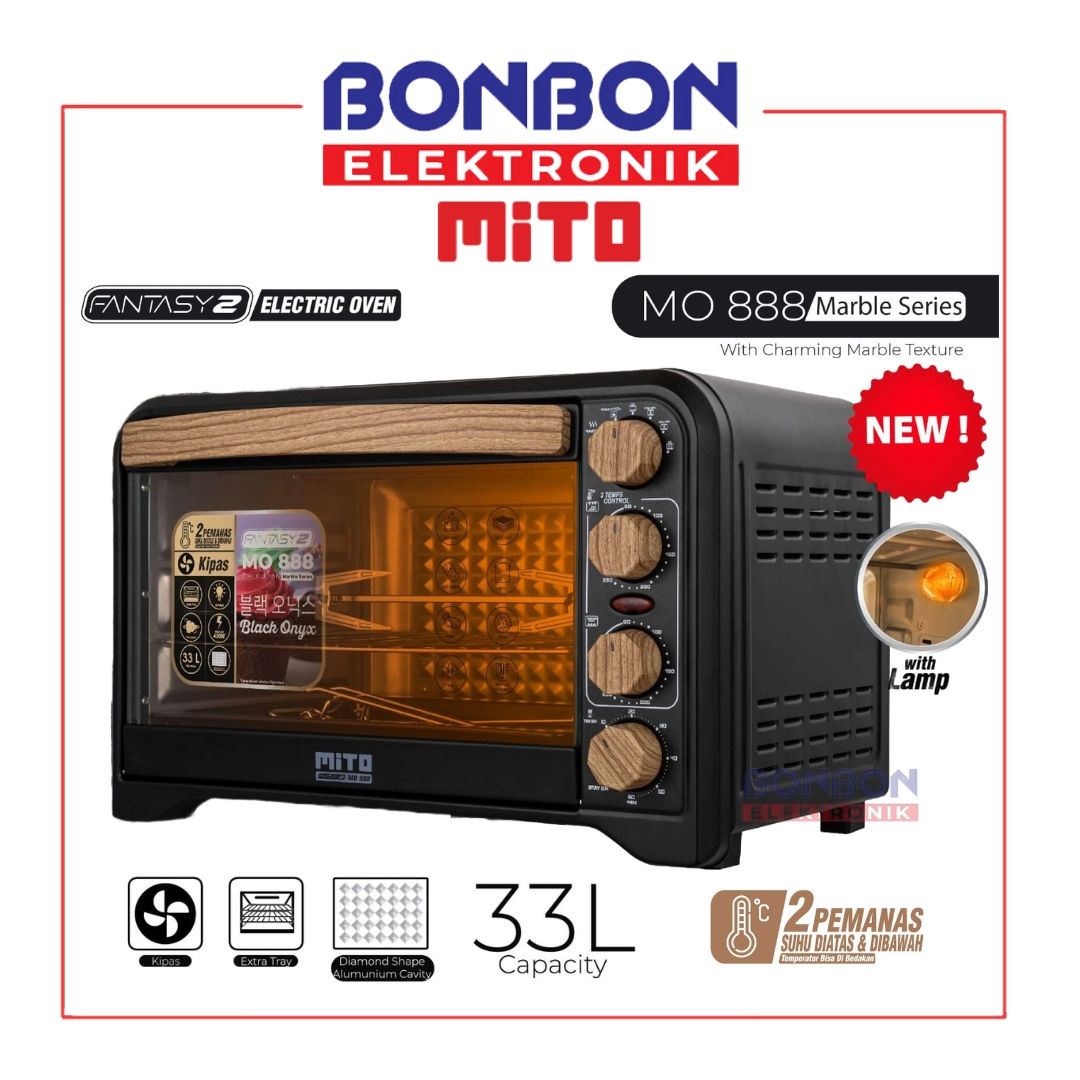 MITO Oven Fantasy Marble Black Onyx MO-888 / Electric Oven MO888 33L
