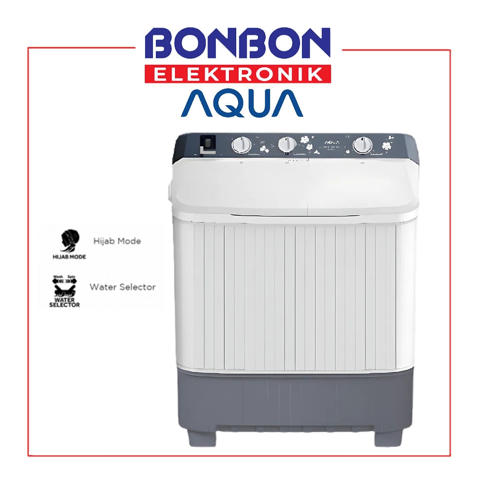 AQUA Mesin Cuci 2 Tabung 8KG QW 8011HT / QW8011HT / QW 8011HT Twin Tube