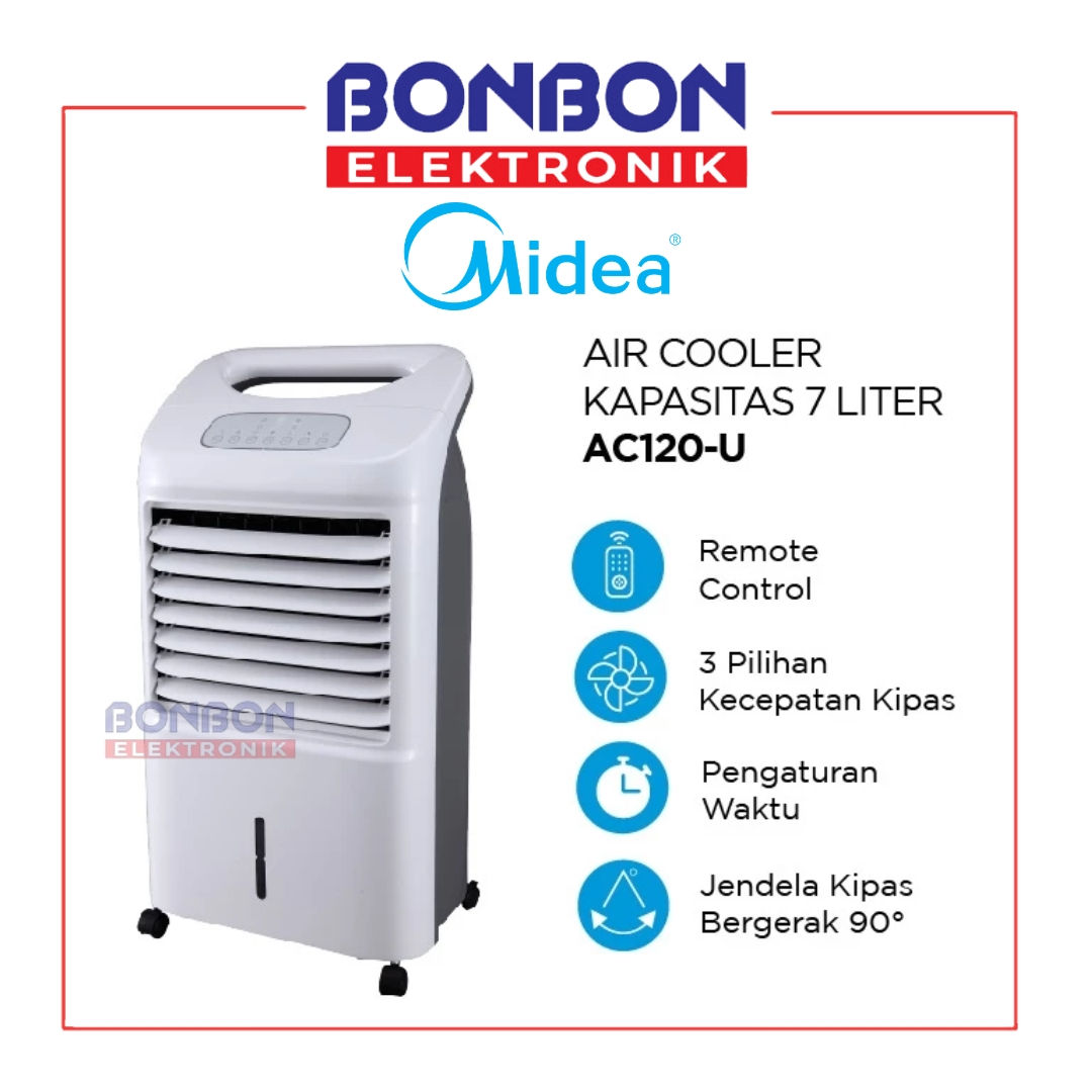 Midea Air Cooler 7L AC120-U / AC120 / AC 120 U - 7 Liter - Humidifier - Remote C