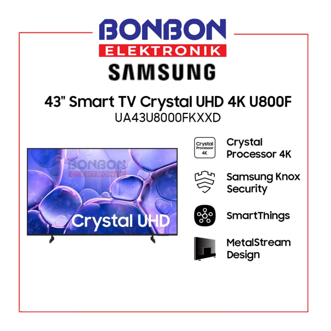 Samsung LED Smart TV 43 Inch Crystal UHD 4K 43U8000F / U8000F / UA43U8000FKXXD