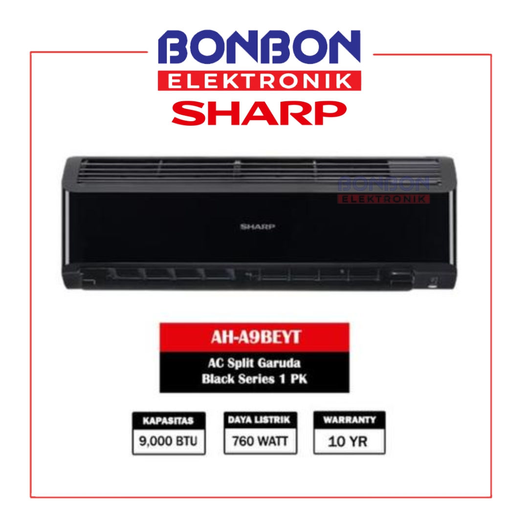 SHARP AC 1 PK Standard AH-A9BEYT (BLACK) Garuda Series / 1PK Unit Only Air Condi