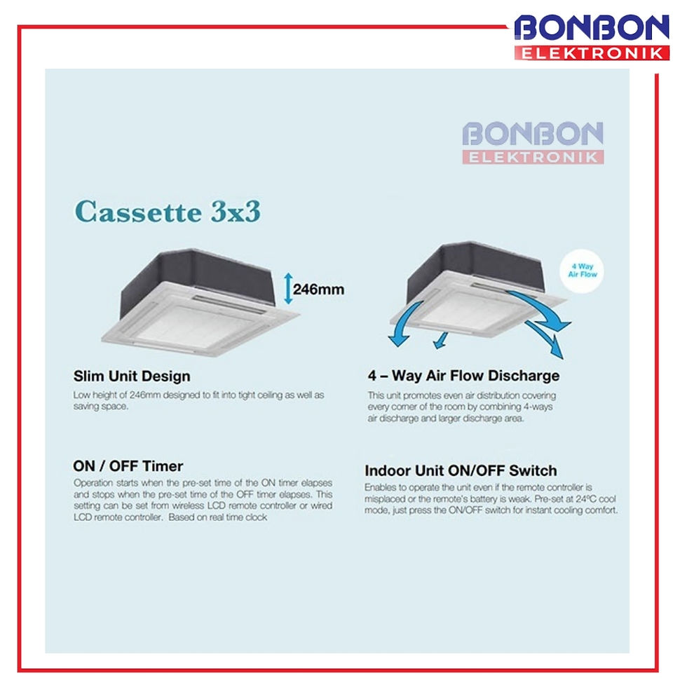 Thumbnail: Daikin AC Cassette Standard 3 PK FCE71AV14 Malaysia 3PK / SCE71AYR/SCE71AYL / SC