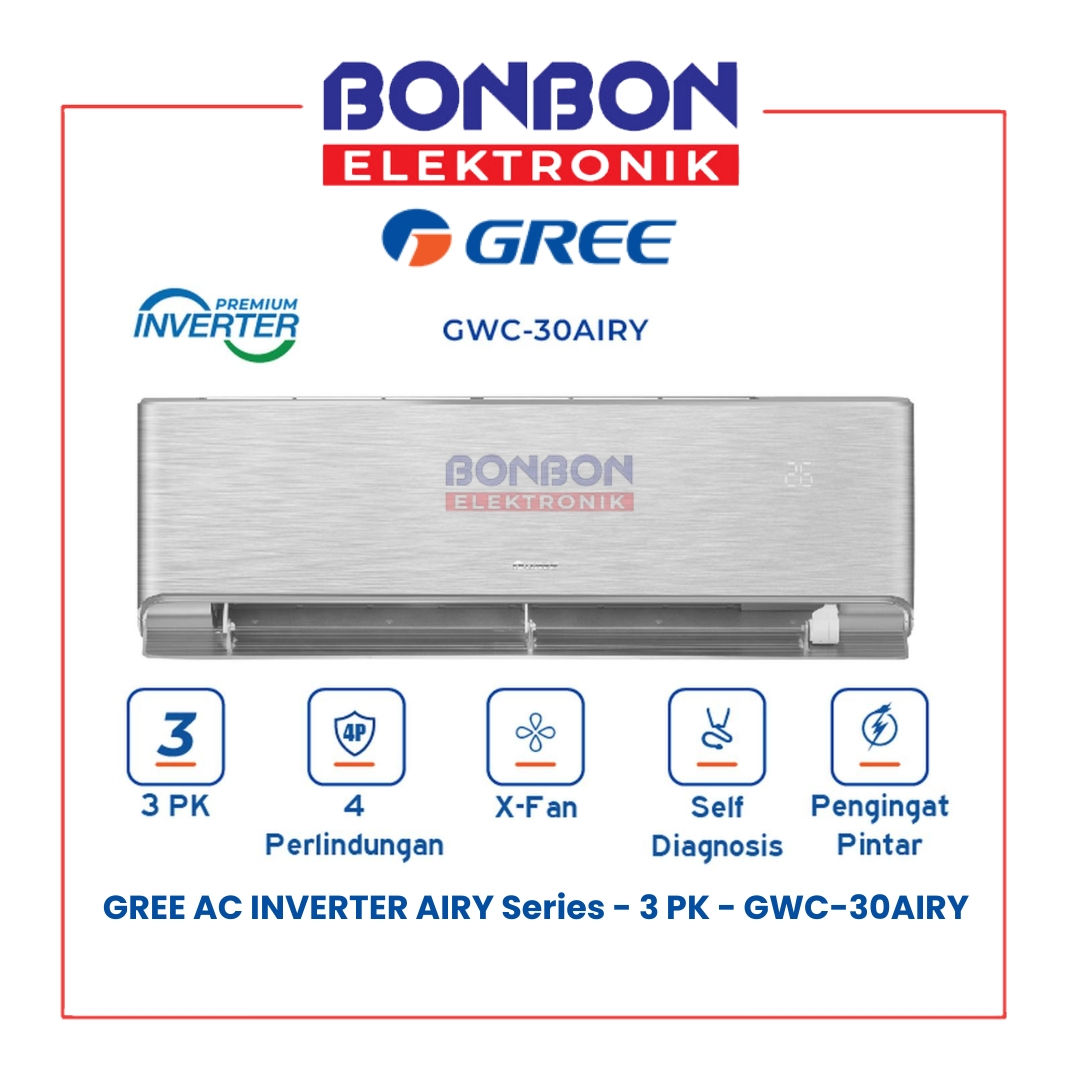 GREE AC INVERTER AIRY Series 3 PK GWC-30AIRY / GWC 30AIRY- G-Learning - G-Boost