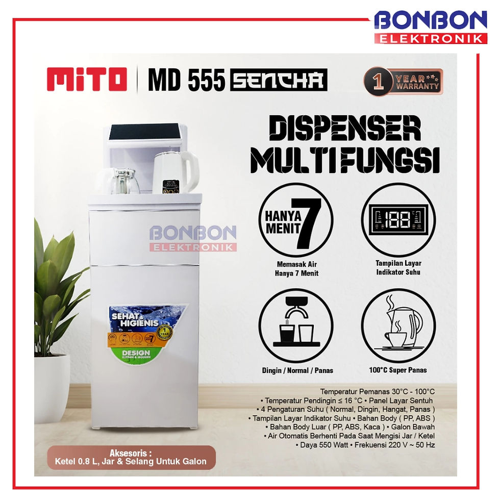 Thumbnail: MITO Water Dispenser Galon Bawah MD555 Sencha - Galon Air Multifungsi MD 555