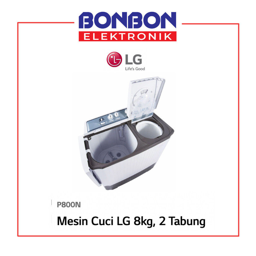 Thumbnail: LG Mesin Cuci 2 Tabung 8KG P 8000N / P8000N / P 8000 N