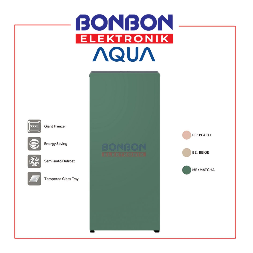 AQUA Kulkas 1 Pintu 180L AQR D225 (MME) / AQRD225 / AQR-D225 Matcha Chicolor Ser