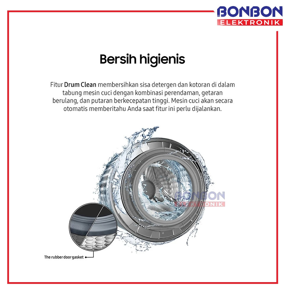 Thumbnail: Samsung Mesin Cuci Front Load 7Kg WW70FG3M05TWSE / WW70F / WW70FG3M05TW - Hygien