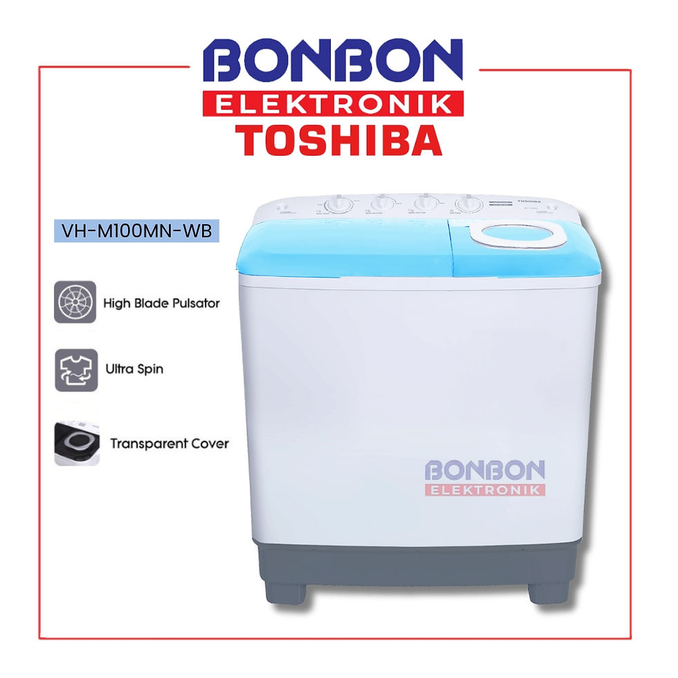 TOSHIBA Mesin Cuci 2 Tabung 9Kg VH-M100MN / Twin Tub VH-M100MN-WB Blue