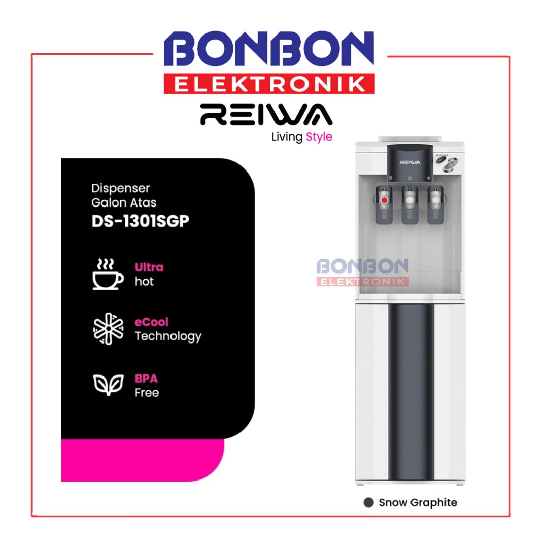 Reiwa Dispenser Galon Atas DS-1301SGP / DS1301SGP / 1301SGP Snow Graphite