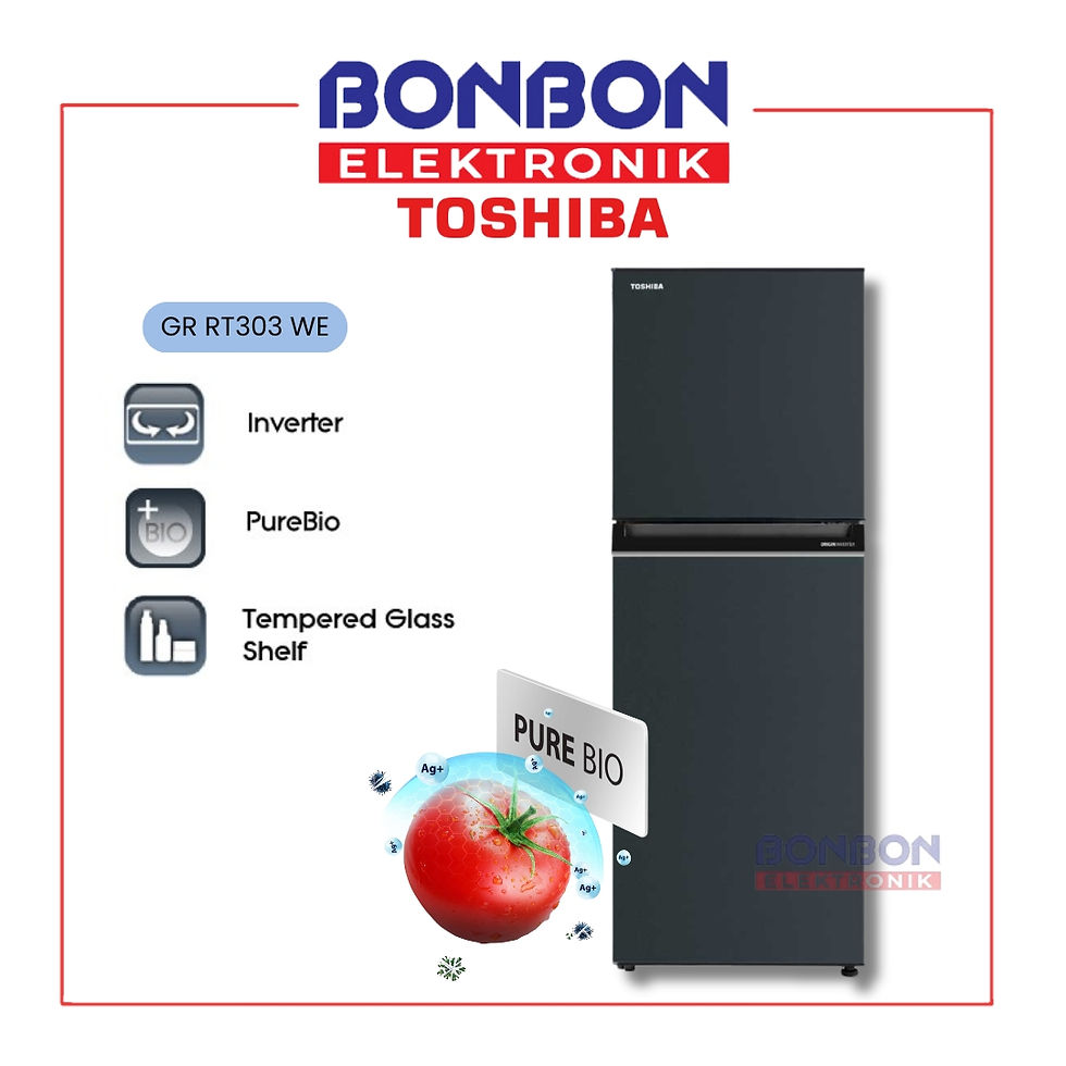 Toshiba Kulkas 2 Pintu 233L GR-RT303WE / 2 Door Small GR-RT303WE-PMF