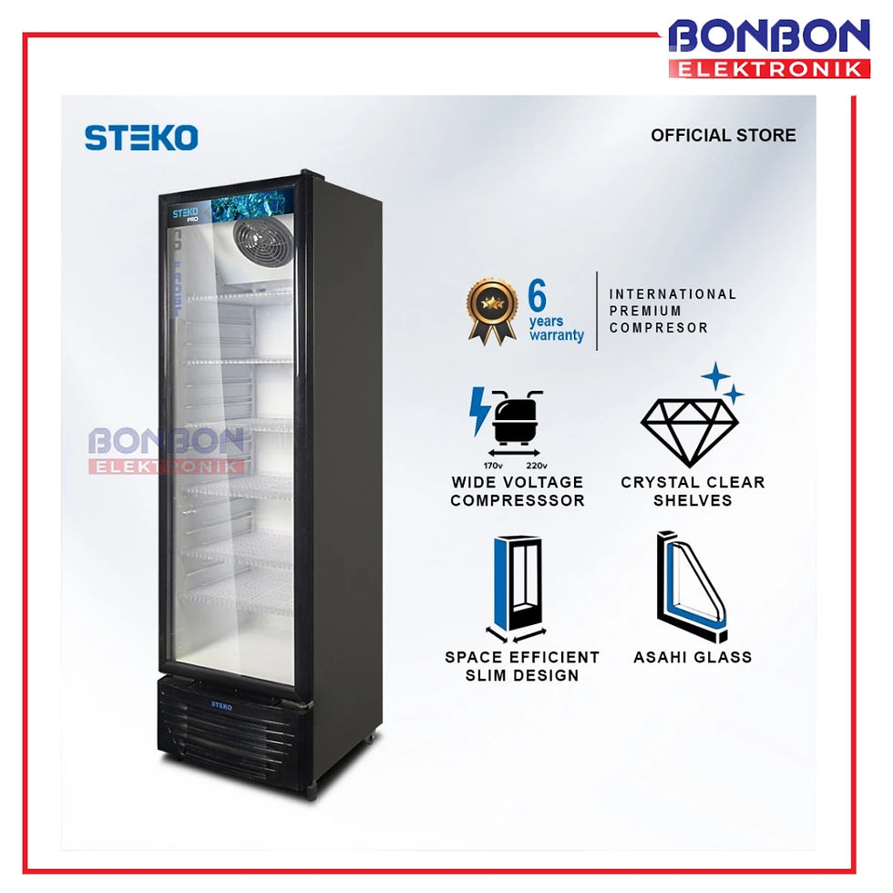 Thumbnail: STEKO Showcase 300L LG 360 / LG360 / LG-360 - No Frost - 6 Rak - Slim Design