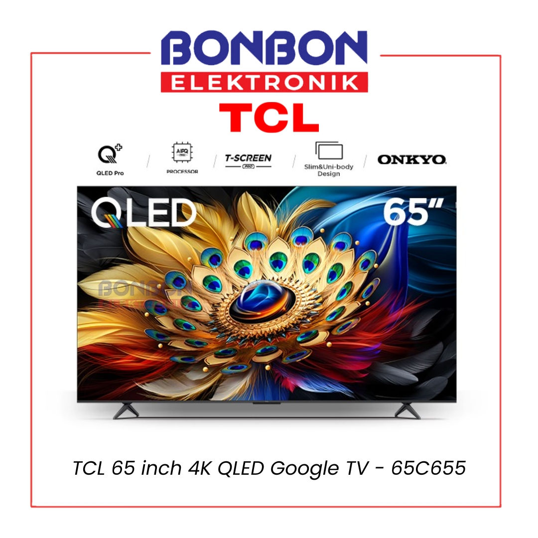 TCL LED Smart TV 65 inch 65C655 - 4K QLED Google TV - T-Screen Pro - ONKYO & Dol