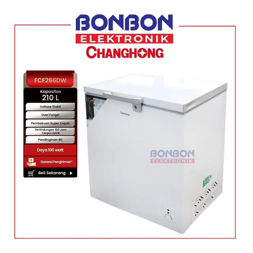 Changhong Chest Freezer 210L FCF266DW / FCF 266 DW / FCF-266DW - Fast Freezing -