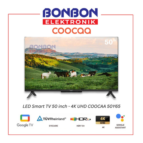 COOCAA LED Smart TV 50 inch 50Y65 4K UHD-Dolby Audio Y65 Series