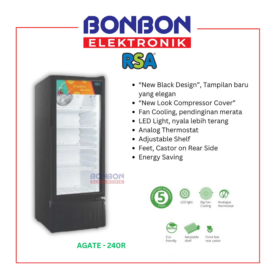 RSA Showcase Display Cooler AGATE 240 R / AGATE240R / AGATE-240R(NEW)