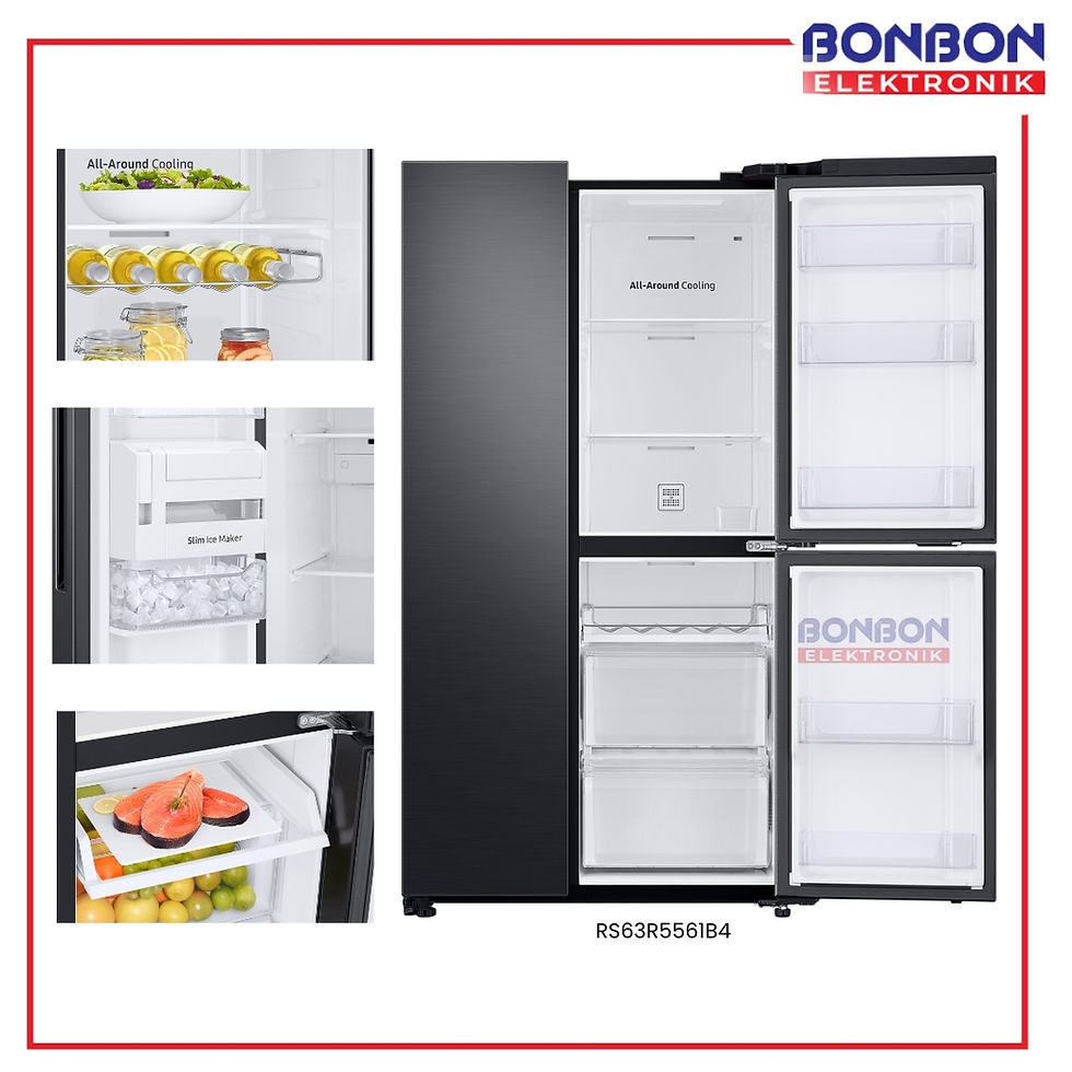Thumbnail: SAMSUNG Kulkas Side By Side RS63R5561B4 689L - SpaceMax™ Technology