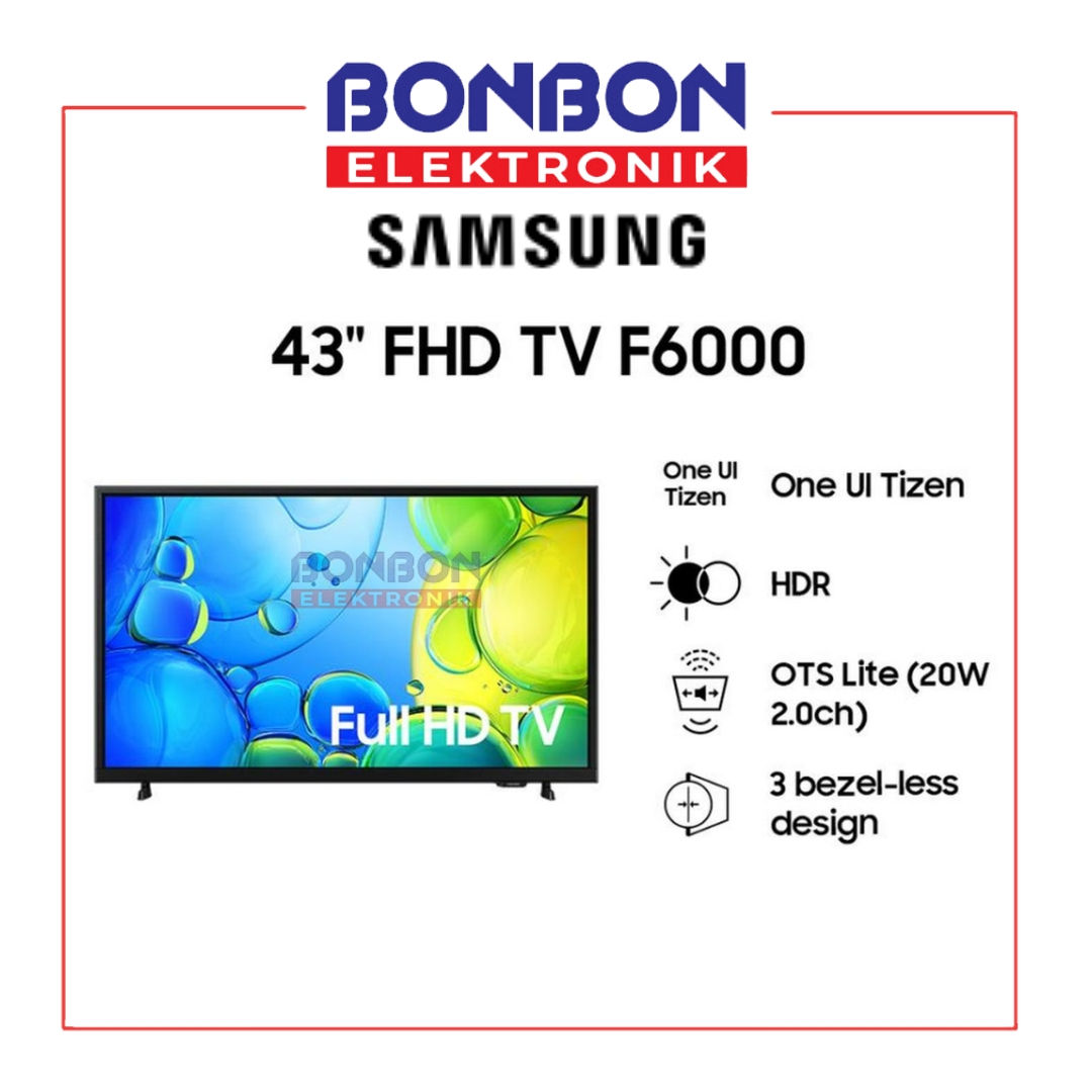SAMSUNG LED 43 Inch UA43F6000 / 43F6000 - HDR - 3 Bezel-less - Low Feet