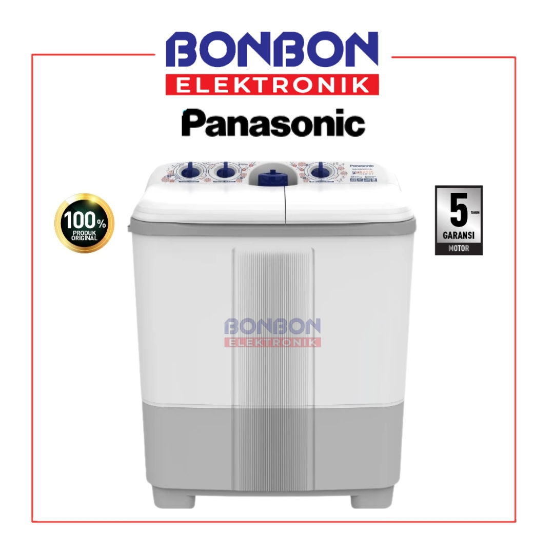 Panasonic Mesin Cuci 2 Tabung 8 Kg NA-W80BBZ4H / NAW80BBZ4H - BATIK Series - Gre