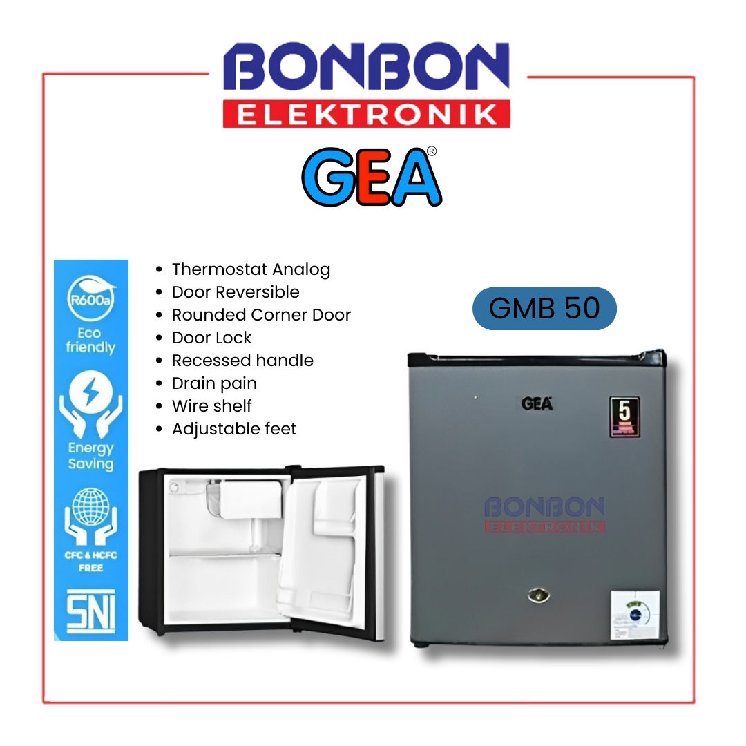 GEA Kulkas Mini Bar Refrigerator 46L GMB-50 / Matt Grey GMB50