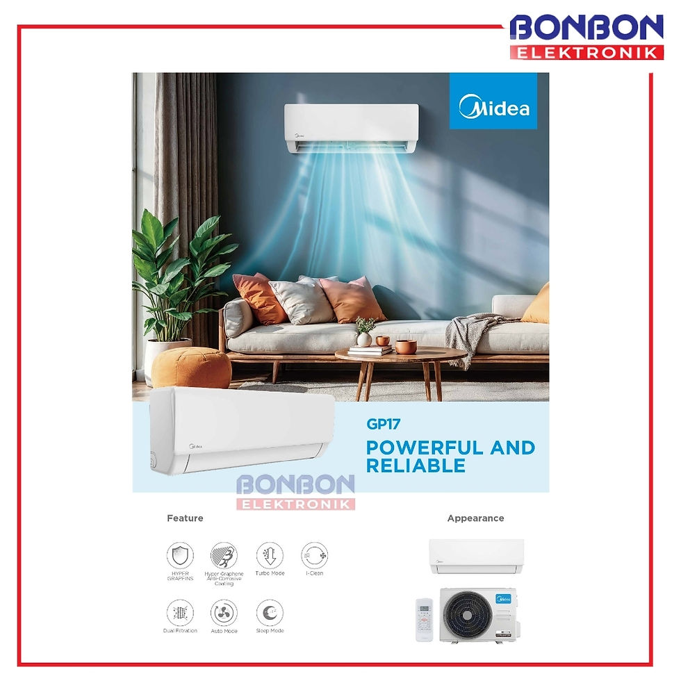 Thumbnail: Midea AC Standard 0.75 PK MSFQ 07CRN / MSFQ07CRN / MSFQ-07CRN8 3/4 PK - Prime Gu
