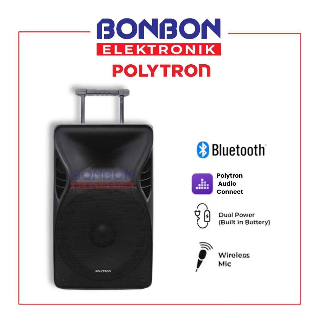 POLYTRON Professional Portable Bluetooth PAS PRO15F5 - Karaoke Speaker PASPRO15F