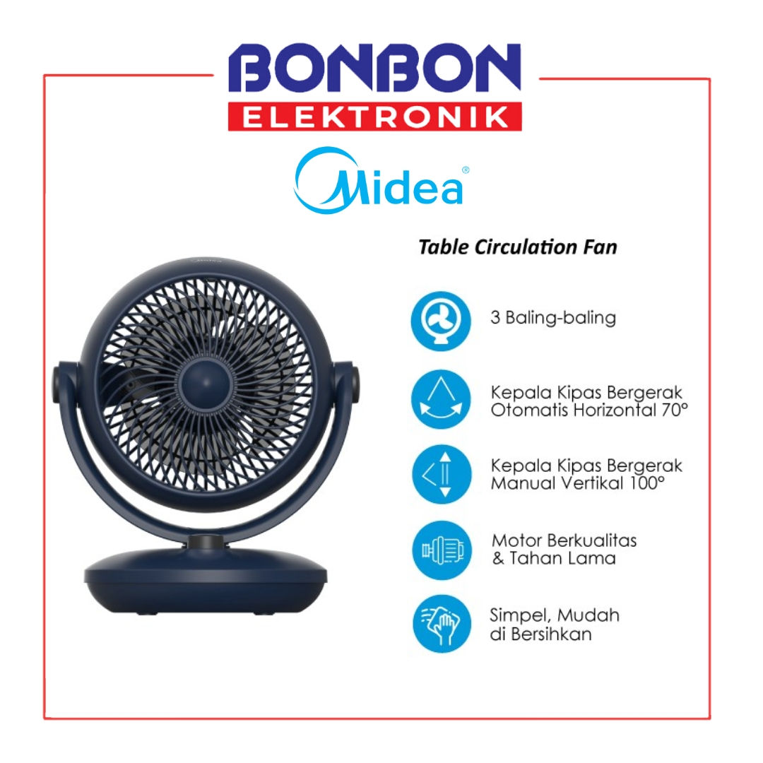 MIDEA Kipas Meja MFG150M0APB / Table Circulation Fan - Mini Size
