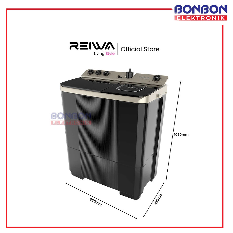Thumbnail: Reiwa Mesin Cuci 2 Tabung 9Kg WS-1003CESV / WS 1003 CESV / WS1003 Champagne Silv