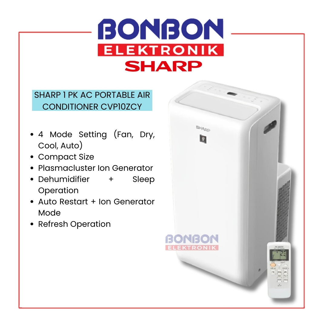 SHARP AC Portable Air Conditioner 1 PK CVP10ZCY / CVP-10ZCY