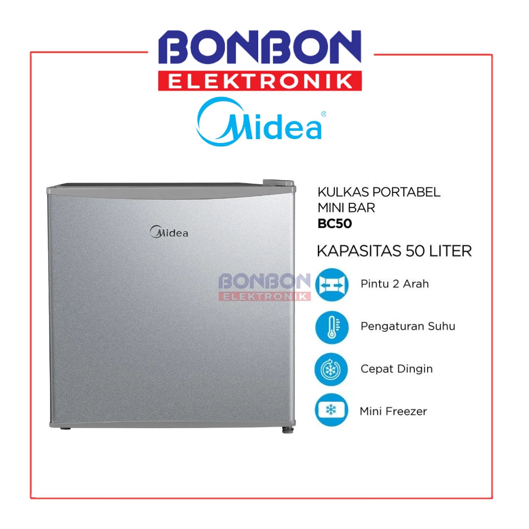 Midea Kulkas Mini Portable 50L MDRD86FGG50ID / MDRD 86FGG 50ID / MDRD86FGG50-ID