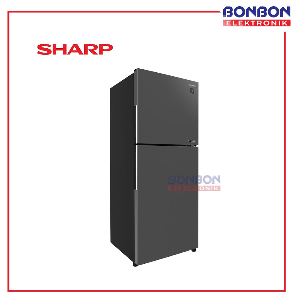 Thumbnail: SHARP Kulkas 2 Pintu 276 L SJ-356SI-DS / SJ356SIDS / SJ356 Dark Silver - Plasmac