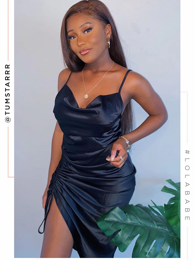 Thumbnail: Summer Dress Drawstring Spaghetti Straps