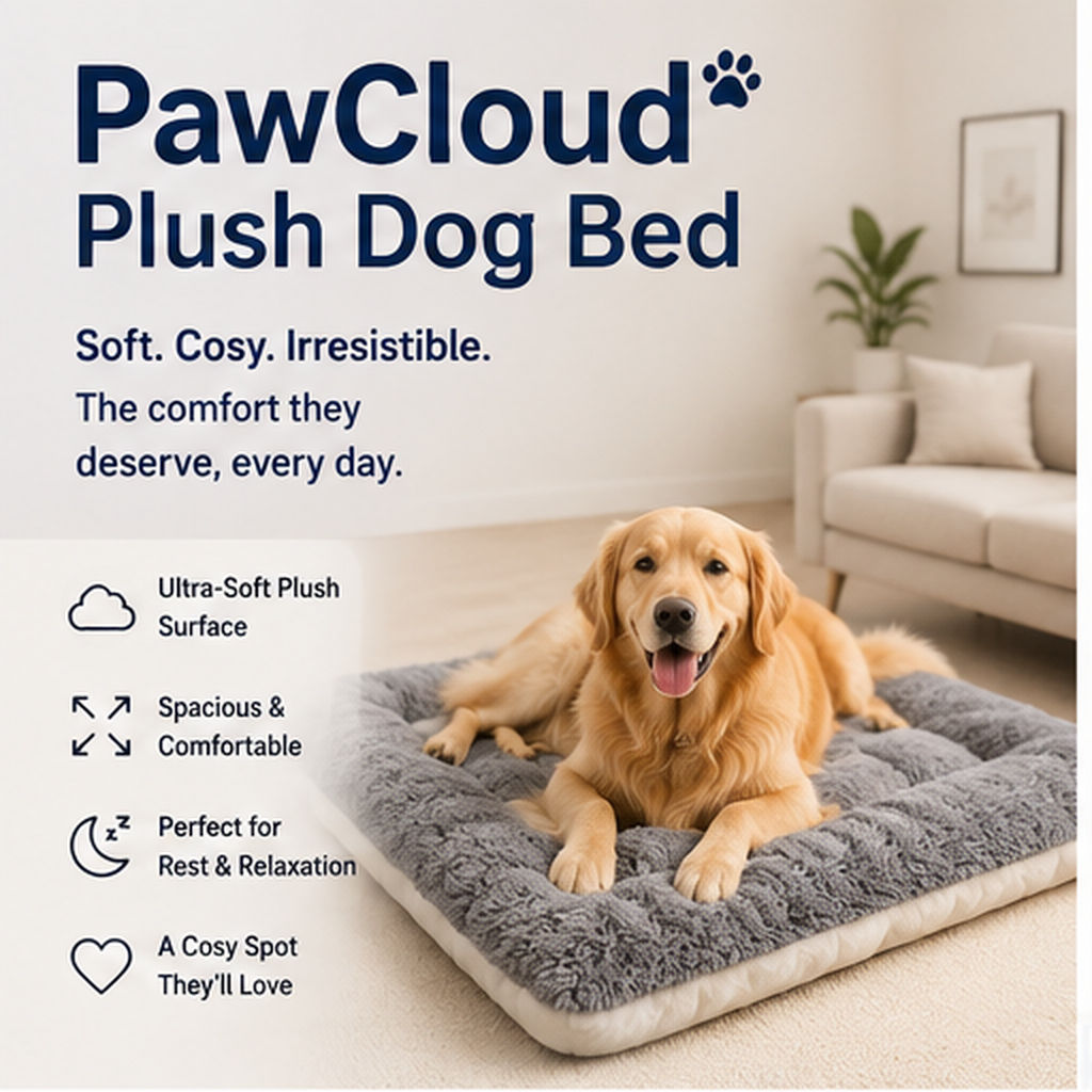 PawCloud™ Plush Dog Bed. 🐶☁️