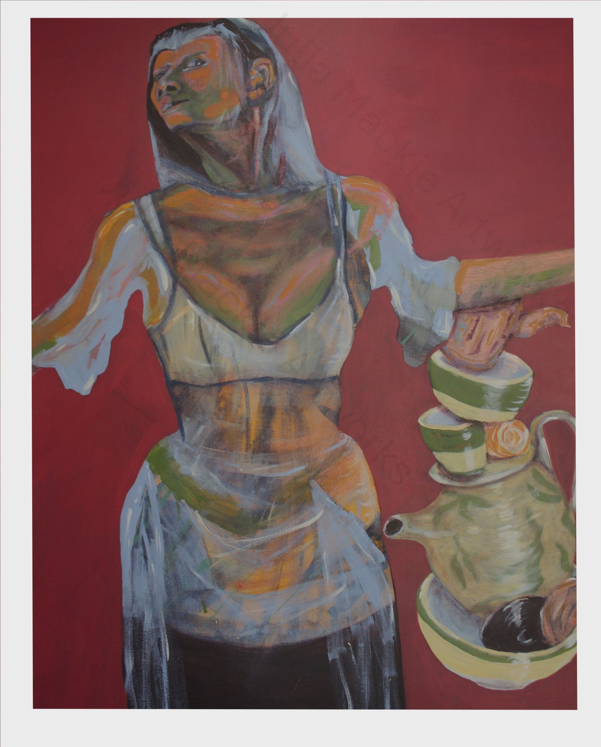 At sea with tea and dishes PRINT