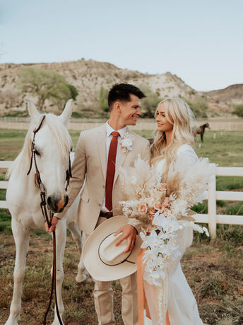 Kimberly Bangerter World Coyote Calling Champion at her Wedding