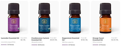 Lavender and frankincense essential oils for aromatherapy, relaxation, natural wellness, and holistic health