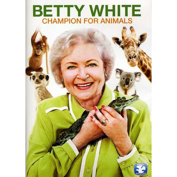 DVD cover with Betty White holding an alligator