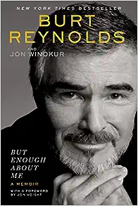 Book cover with a black and white photo of Burt Reynolds