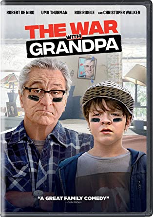 Movie cover of an old man and his grandson in front of a destroyed room