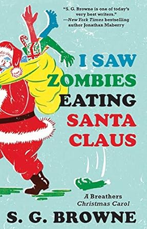 Book cover with a santa claus with a bag of body parts