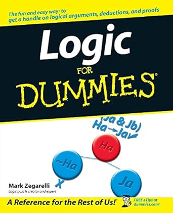Book cover with a Logic for Dummies written