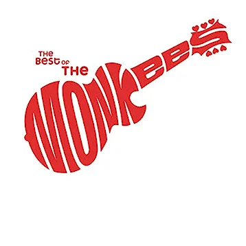 CD cover with the word "Monkees" in the shape of a guitar