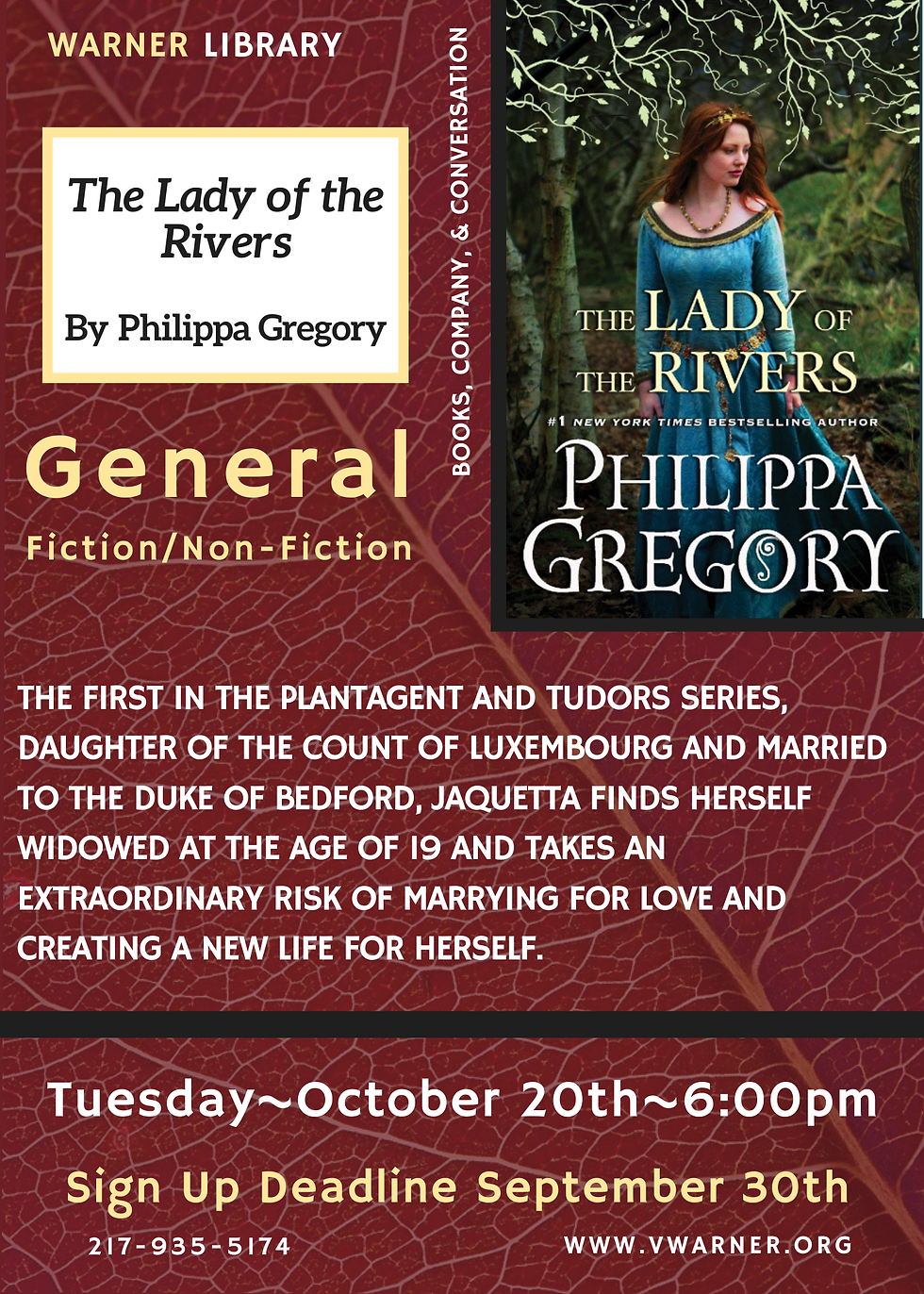 October General Fiction/Non-Fiction Book Club (Adult)