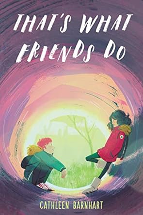 Book cover with a drawing of two teens talking in a drainage pipe