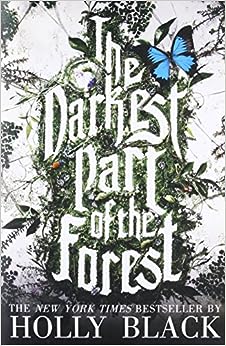 Book cover looking up to the sky through the forest canopy with a blue butterfly