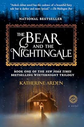 Book cover with a woman standing in the fog in front of a cabin in the woods